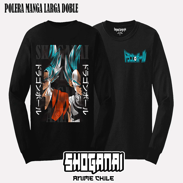 DB13 Goku y Vegeta Blue - DRAGON BALL - ADULTO (Polera o Polerón) 4