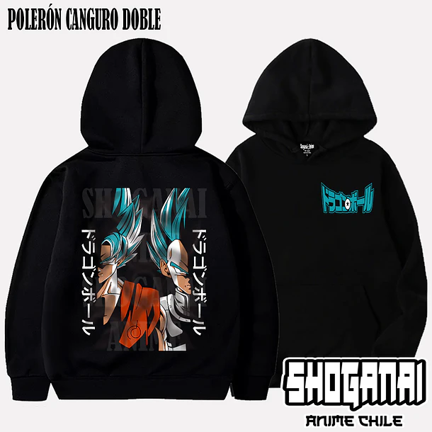 DB13 Goku y Vegeta Blue - DRAGON BALL - ADULTO (Polera o Polerón) 5