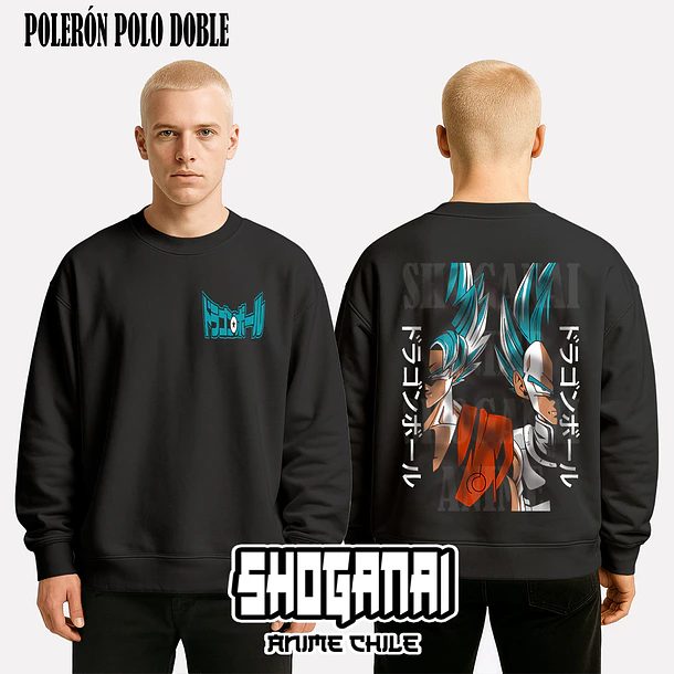 DB13 Goku y Vegeta Blue - DRAGON BALL - ADULTO (Polera o Polerón) 7