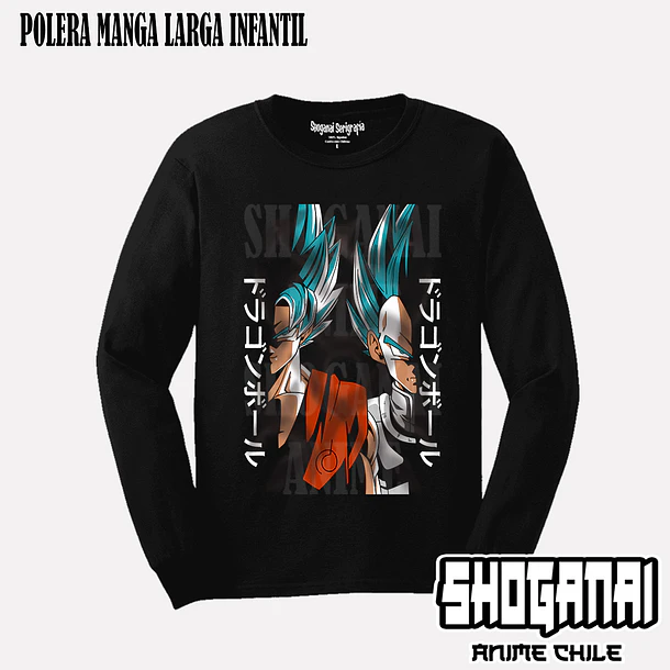 DB13 Goku y Vegeta Blue - DRAGON BALL - INFANTIL (Polera o Polerón) 3