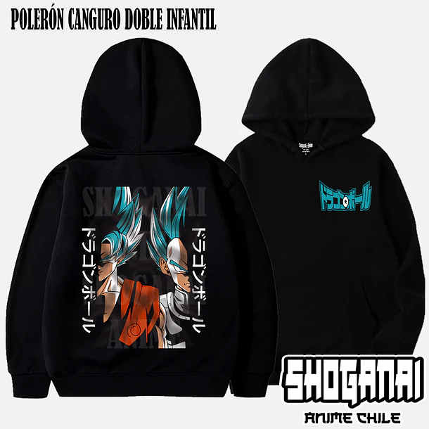 DB13 Goku y Vegeta Blue - DRAGON BALL - INFANTIL (Polera o Polerón) 5