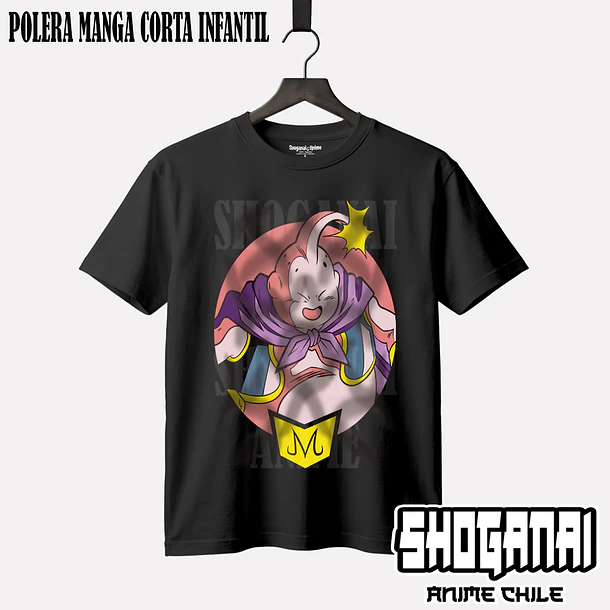 DB19 Majin Buu - DRAGON BALL - INFANTIL (Polera o Polerón) 1