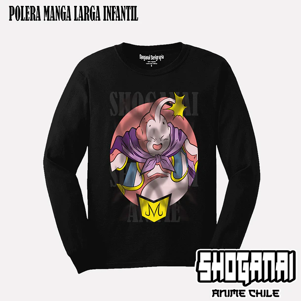 DB19 Majin Buu - DRAGON BALL - INFANTIL (Polera o Polerón) 3