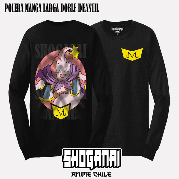 DB19 Majin Buu - DRAGON BALL - INFANTIL (Polera o Polerón) 4