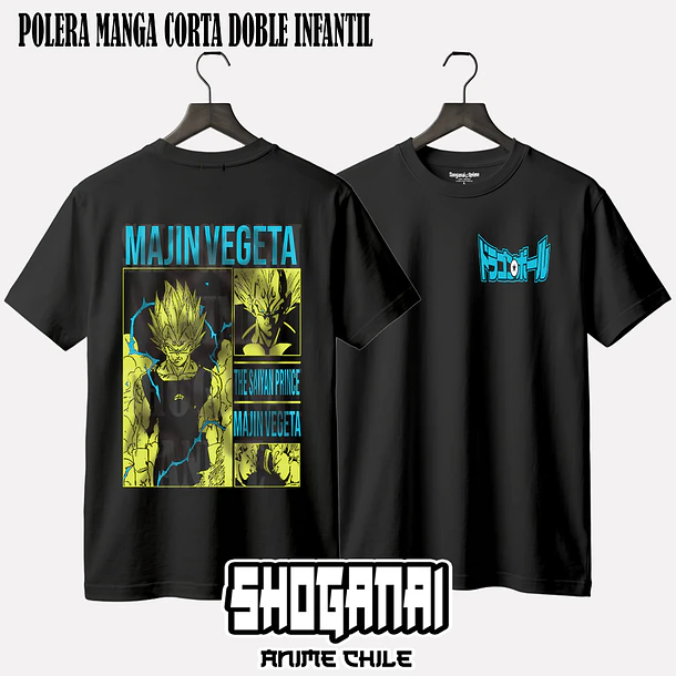DB27 Majin Vegeta - DRAGON BALL - INFANTIL (Polera o Polerón) 2