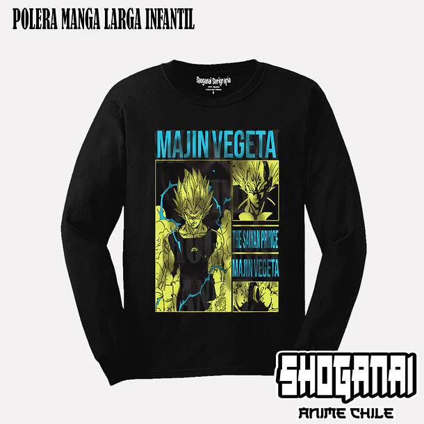 DB27 Majin Vegeta - DRAGON BALL - INFANTIL (Polera o Polerón) 3