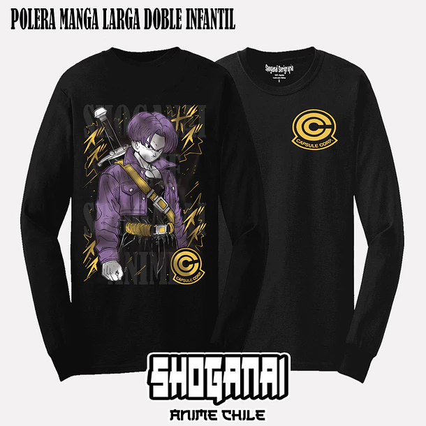 DB28 Trunks del Futuro - DRAGON BALL - INFANTIL (Polera o Polerón) 4