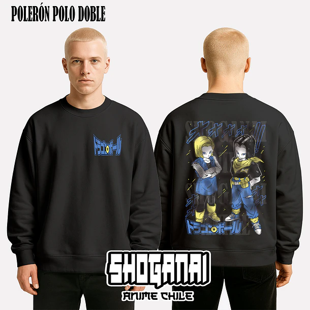DB29 Androides N°17 y N°18 - DRAGON BALL - ADULTO (Polera o Polerón) 7