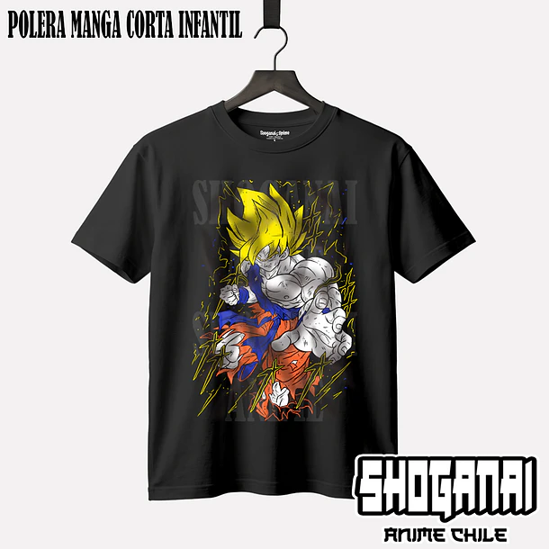 DB30 Goku SSJ - DRAGON BALL - INFANTIL (Polera o Polerón) 1