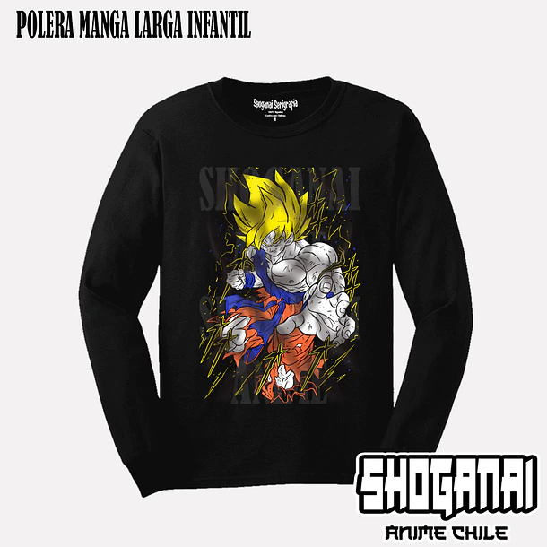 DB30 Goku SSJ - DRAGON BALL - INFANTIL (Polera o Polerón) 3