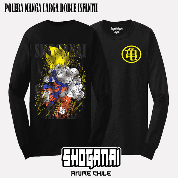 DB30 Goku SSJ - DRAGON BALL - INFANTIL (Polera o Polerón) 4