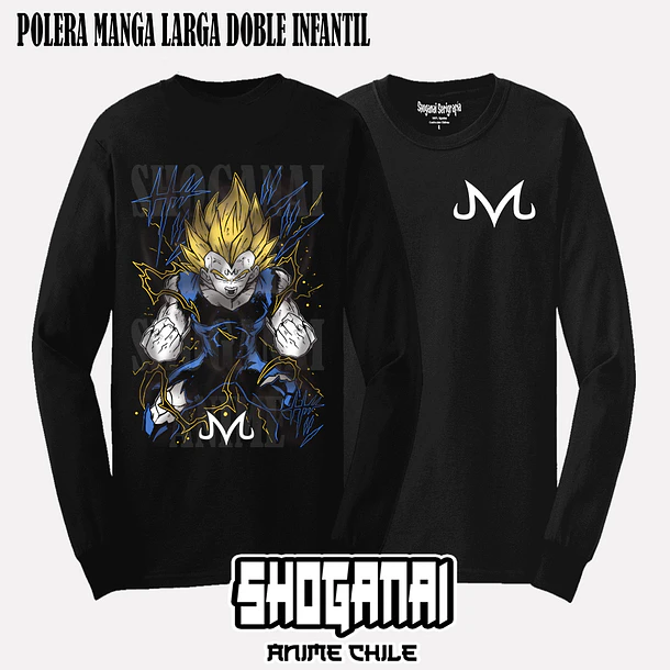 DB32 Majin Vegeta - DRAGON BALL - INFANTIL (Polera o Polerón) 4
