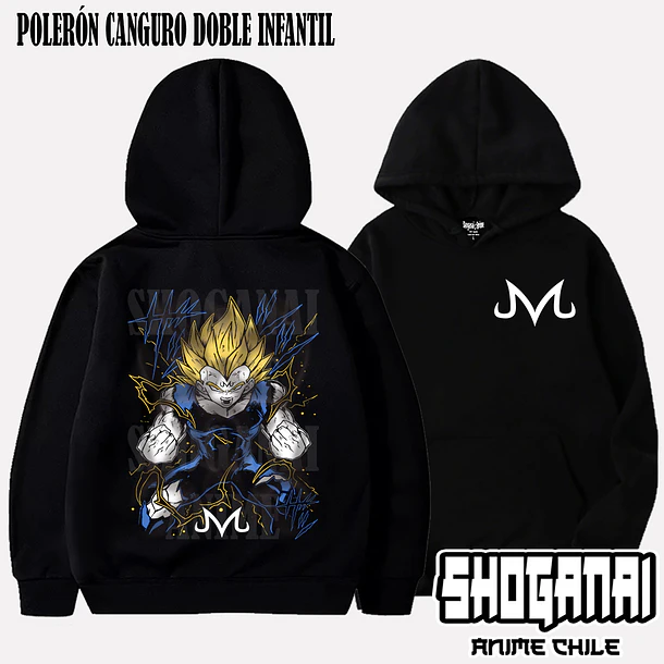 DB32 Majin Vegeta - DRAGON BALL - INFANTIL (Polera o Polerón) 5
