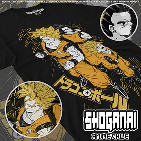DB34 Goku, Gohan y Goten SSJ - DRAGON BALL - ADULTO (Polera o Polerón)
