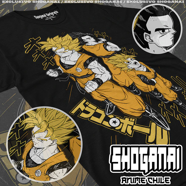 DB34 Goku, Gohan y Goten SSJ - DRAGON BALL - ADULTO (Polera o Polerón) 1