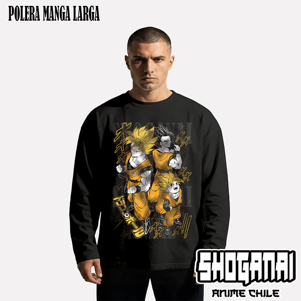 DB34 Goku, Gohan y Goten SSJ - DRAGON BALL - ADULTO (Polera o Polerón) 3