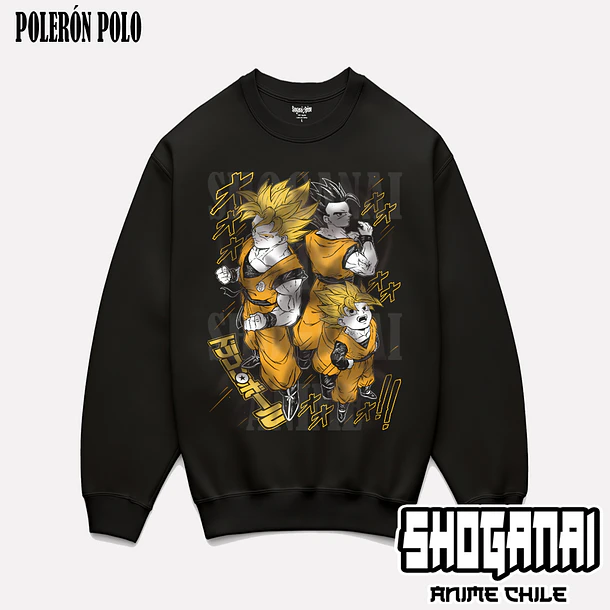 DB34 Goku, Gohan y Goten SSJ - DRAGON BALL - ADULTO (Polera o Polerón) 6