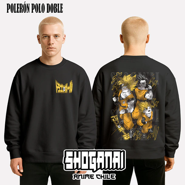 DB34 Goku, Gohan y Goten SSJ - DRAGON BALL - ADULTO (Polera o Polerón) 7