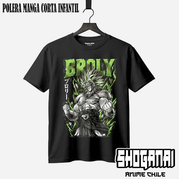 DB37 Broly - DRAGON BALL - INFANTIL (Polera o Polerón) 1
