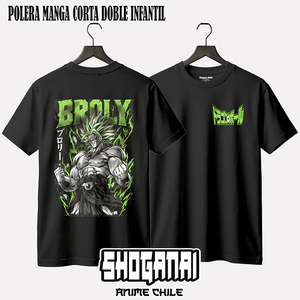 DB37 Broly - DRAGON BALL - INFANTIL (Polera o Polerón) 2