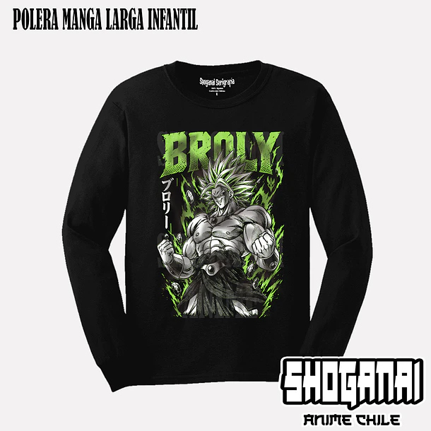 DB37 Broly - DRAGON BALL - INFANTIL (Polera o Polerón) 3
