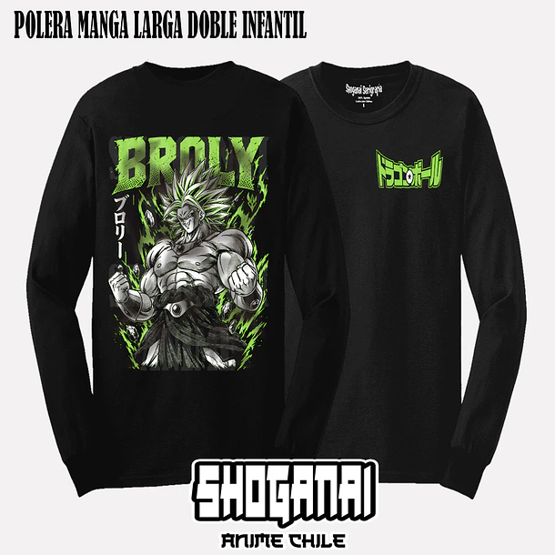 DB37 Broly - DRAGON BALL - INFANTIL (Polera o Polerón) 4