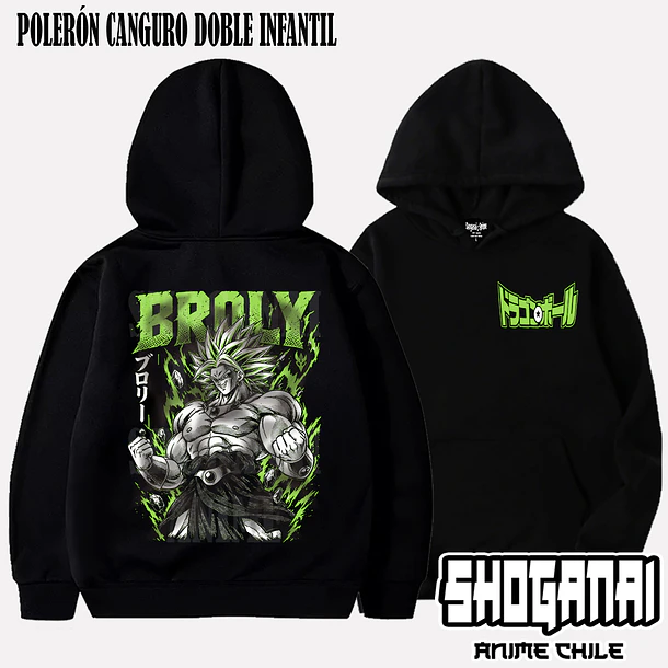 DB37 Broly - DRAGON BALL - INFANTIL (Polera o Polerón) 5