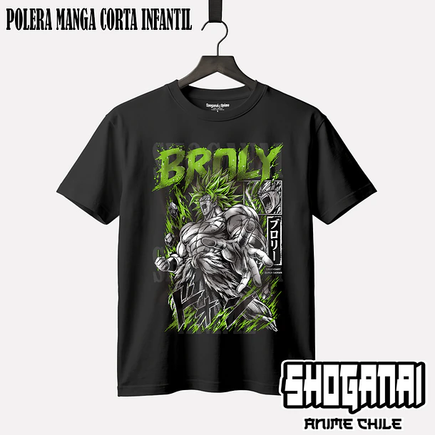 DB38 Broly - DRAGON BALL - INFANTIL (Polera o Polerón) 1