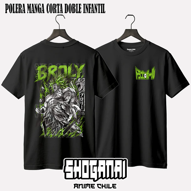 DB38 Broly - DRAGON BALL - INFANTIL (Polera o Polerón) 2