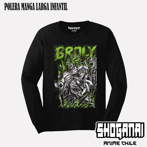 DB38 Broly - DRAGON BALL - INFANTIL (Polera o Polerón) 3