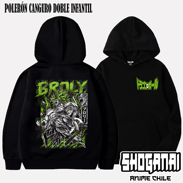 DB38 Broly - DRAGON BALL - INFANTIL (Polera o Polerón) 5