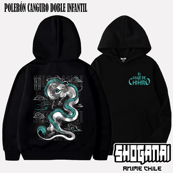 CHI01 Haku - EL VIAJE DE CHIHIRO - INFANTIL (Polera o Polerón) 5