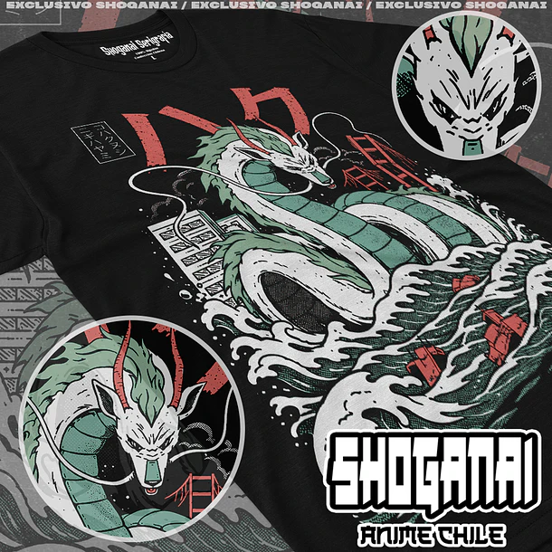CHI02 Haku - EL VIAJE DE CHIHIRO - ADULTO (Polera o Polerón) 1