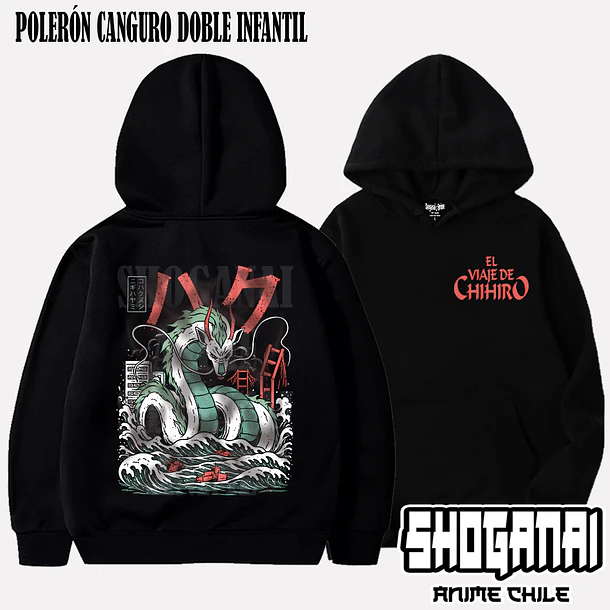 CHI02 Haku - EL VIAJE DE CHIHIRO - INFANTIL (Polera o Polerón) 5