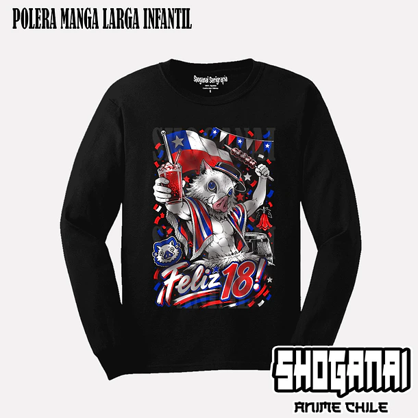 KNY71 Inosuke Hashibira 18SEPT - KIMETSU NO YAIBA - INFANTIL (Polera o Polerón) 3