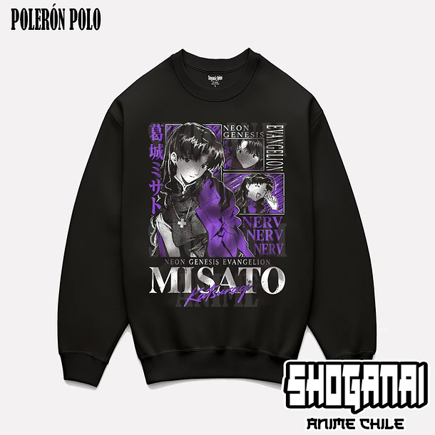 EVA19 Misato Katsuragi - EVANGELION - ADULTO (Polera o Polerón) 6