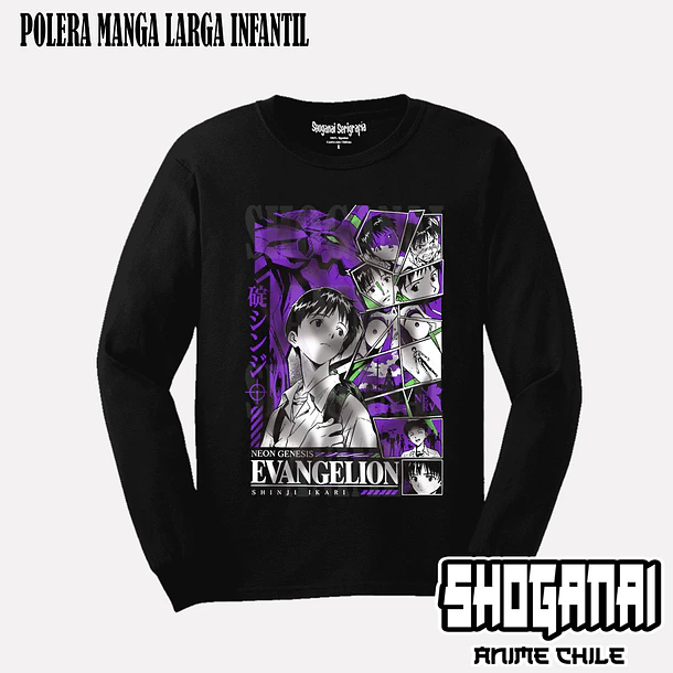 EVA20 Shinji Ikari - EVANGELION - INFANTIL (Polera o Polerón) 4