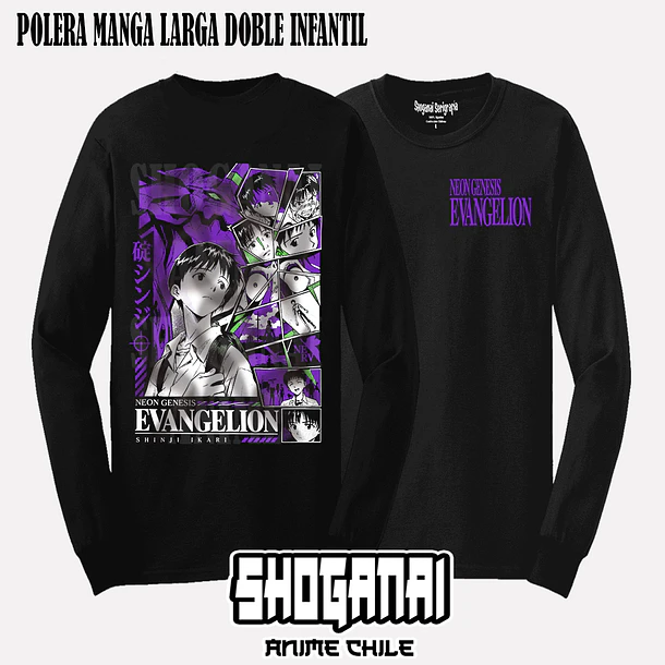EVA20 Shinji Ikari - EVANGELION - INFANTIL (Polera o Polerón) 5