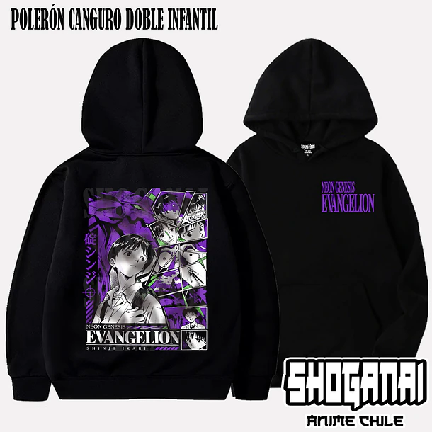 EVA20 Shinji Ikari - EVANGELION - INFANTIL (Polera o Polerón) 6