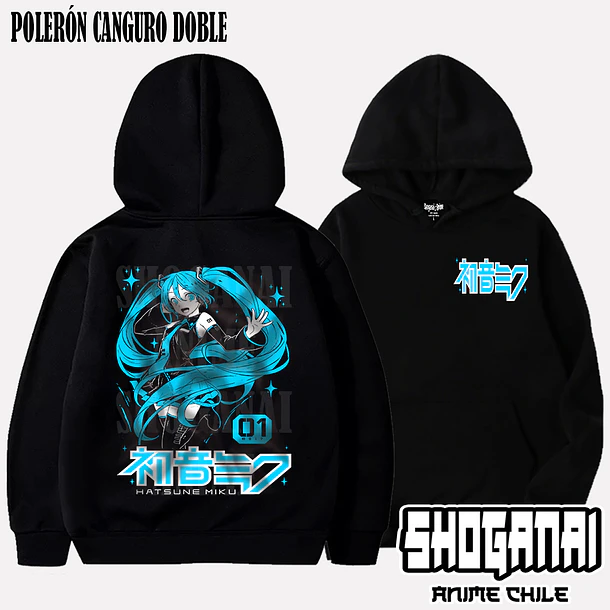 HM01 Hatsune Miku - HATSUNE MIKU - ADULTO (Polera o Polerón) 5