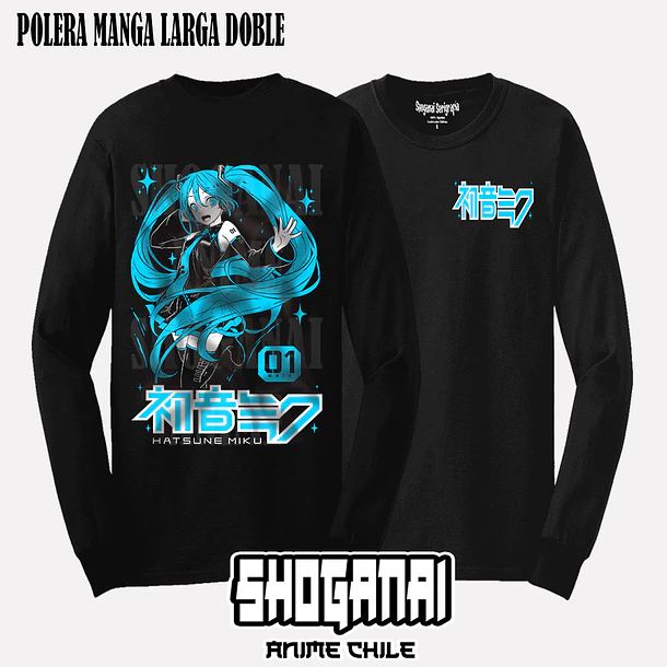 HM01 Hatsune Miku - HATSUNE MIKU - ADULTO (Polera o Polerón) 4