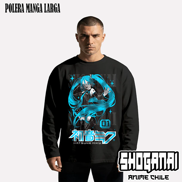 HM01 Hatsune Miku - HATSUNE MIKU - ADULTO (Polera o Polerón) 3