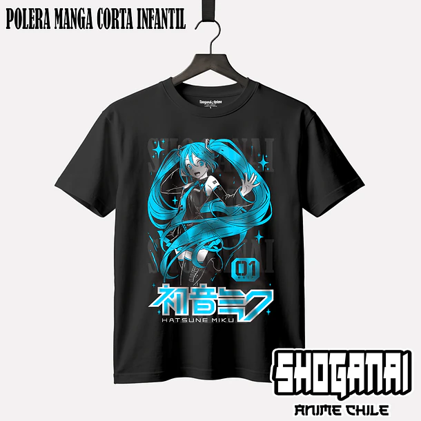 HM01 Hatsune Miku - HATSUNE MIKU - INFANTIL (Polera o Polerón) 1
