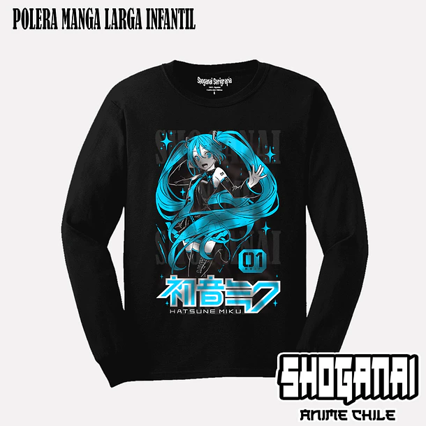 HM01 Hatsune Miku - HATSUNE MIKU - INFANTIL (Polera o Polerón) 3