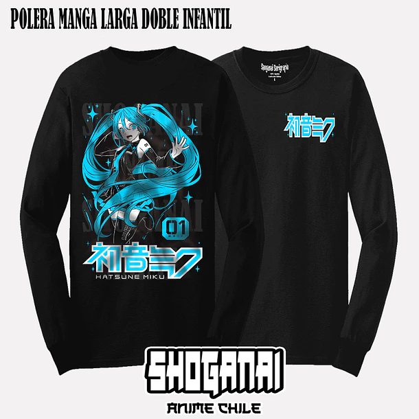 HM01 Hatsune Miku - HATSUNE MIKU - INFANTIL (Polera o Polerón) 4