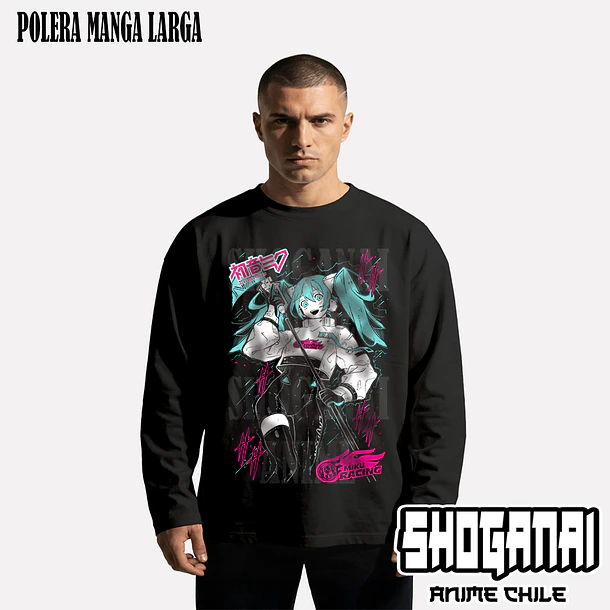 HM02 Hatsune Miku Racing - HATSUNE MIKU - ADULTO (Polera o Polerón) 3