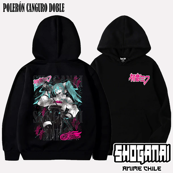 HM02 Hatsune Miku Racing - HATSUNE MIKU - ADULTO (Polera o Polerón) 5