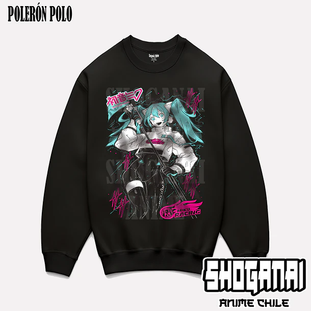 HM02 Hatsune Miku Racing - HATSUNE MIKU - ADULTO (Polera o Polerón) 6
