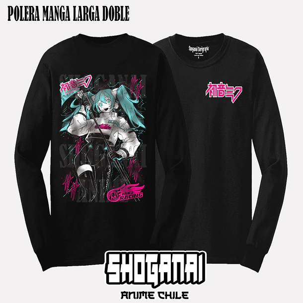 HM02 Hatsune Miku Racing - HATSUNE MIKU - ADULTO (Polera o Polerón) 4