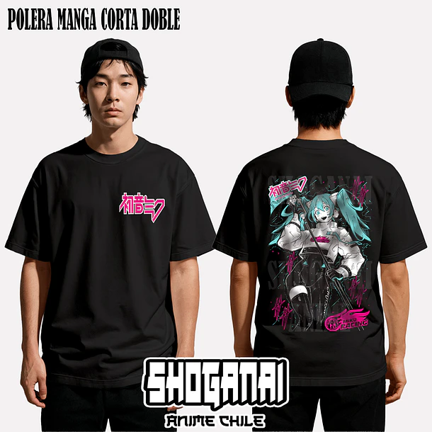 HM02 Hatsune Miku Racing - HATSUNE MIKU - ADULTO (Polera o Polerón) 2